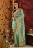 Light green silk party wear saree  4119